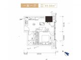长沙恒大誉府_1室1厅1卫 建面49平米