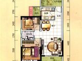龙光城_2室2厅1卫 建面81平米