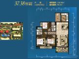 经纬凯旋城_3室2厅2卫 建面108平米