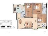 幸福金岸花园_3室2厅2卫 建面98平米