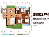 名门誉景花苑_3室2厅2卫 建面125平米