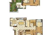龙湖春江郦城_5室2厅3卫 建面150平米