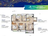 空港新都孔雀城_3室2厅2卫 建面100平米