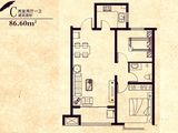 筑源1836_2室2厅1卫 建面86平米