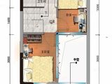 碧桂园万象松湖_2室2厅2卫 建面43平米