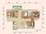 华盛圆坊都荟_4室2厅2卫 建面120平米