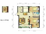 佳源公园一号_2室2厅1卫 建面90平米