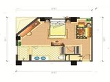 新洲国际大酒店·心寓_1室1厅1卫 建面30平米