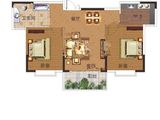 元顺锦绣华庭二期_2室2厅1卫 建面87平米