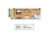 六合幸福门六合公寓_1室1厅1卫 建面51平米