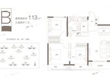 正弘新城_3室2厅1卫 建面113平米