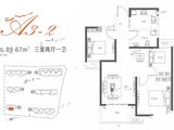 佳源名门橙邦_3室2厅1卫 建面89平米