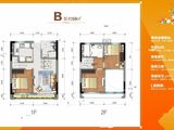 和昌众筑中央园著_3室2厅2卫 建面58平米