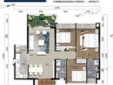 江畔豪苑_3室2厅2卫 建面105平米