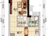 珠江愉景新城_2室2厅2卫 建面38平米