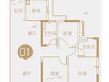 保利天汇_3室2厅2卫 建面107平米