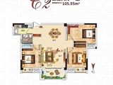 九江中联城_3室2厅1卫 建面105平米