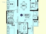 恒大悦府_2室2厅1卫 建面121平米