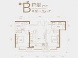阳光100奎文印_2室1厅1卫 建面70平米
