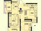 恒大悦府_2室2厅1卫 建面84平米