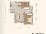 三合庭苑_2室2厅1卫 建面92平米