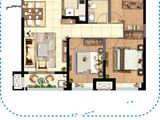 绿城桂语蘭庭_3室2厅1卫 建面98平米
