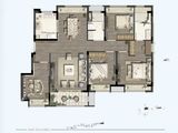 华发招商依云四季_4室2厅2卫 建面125平米