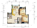 华建骏景园_2室2厅1卫 建面75平米