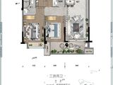 龙湖坤和春江华庭_3室2厅2卫 建面98平米