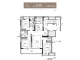 绿城桂语江南_3室2厅2卫 建面109平米