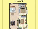 鸿盛凯旋门_2室2厅1卫 建面91平米