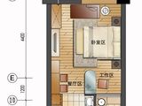 金都会_1室1厅1卫 建面40平米