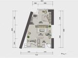 大连中心_1室1厅1卫 建面64平米