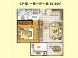元正碧桂苑_1室1厅1卫 建面63平米