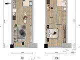长江广场_2室2厅2卫 建面40平米