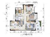 和光尘樾_3室2厅1卫 建面82平米