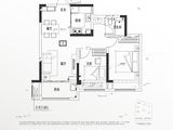 万科新田湖与城_2室2厅1卫 建面78平米