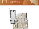 荣安林语秋月_3室2厅2卫 建面99平米