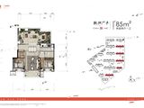 金地江山風華_2室2厅1卫 建面85平米