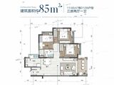 碧桂园狮子洋二期_3室2厅1卫 建面85平米