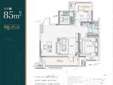 世茂雅庭_2室1厅1卫 建面85平米