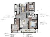 实地花鹤翎_3室2厅2卫 建面100平米