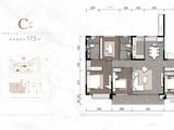 华润置地广场悦府_4室2厅2卫 建面173平米