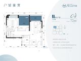 格力海岸_2室2厅1卫 建面72平米