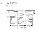 格润小镇_3室2厅1卫 建面119平米