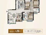 天明东华阁_4室2厅3卫 建面129平米