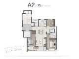 绿城春熙月明_3室2厅2卫 建面95平米