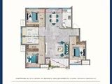 筑城西江樾_3室2厅2卫 建面110平米