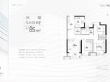 龙光天曜_3室2厅1卫 建面85平米