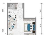 紫云锦都-U点公寓_1室1厅1卫 建面49平米
